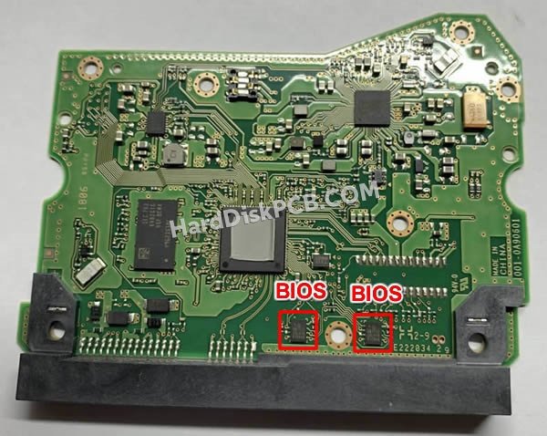 Étapes pour échanger la puce BIOS sur 004-0A90601 PCB du disque dur WD
