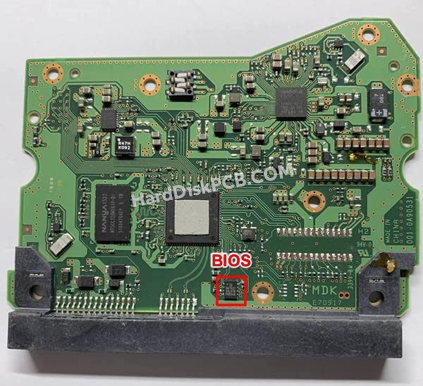 Étapes pour échanger la puce BIOS sur 006-0A90531 PCB du disque dur WD
