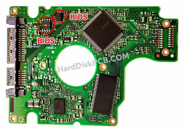 Étapes pour échanger la puce BIOS sur 0A26800 PCB du disque dur Hitachi