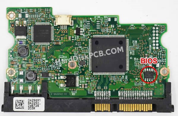 Étapes pour échanger la puce BIOS sur 0A29625 PCB du disque dur Hitachi