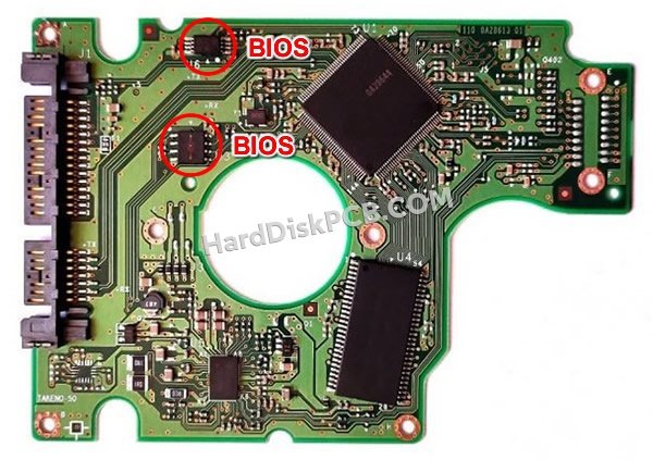 Étapes pour échanger la puce BIOS sur 0A50426 PCB du disque dur Hitachi