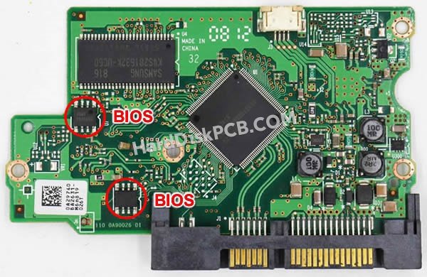 Étapes pour échanger la puce BIOS sur 0A53129 PCB du disque dur Hitachi