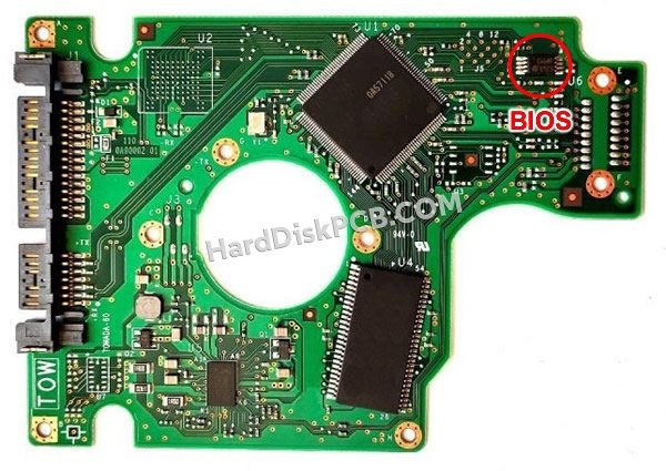 Étapes pour échanger la puce BIOS sur 0A57128 PCB du disque dur Hitachi
