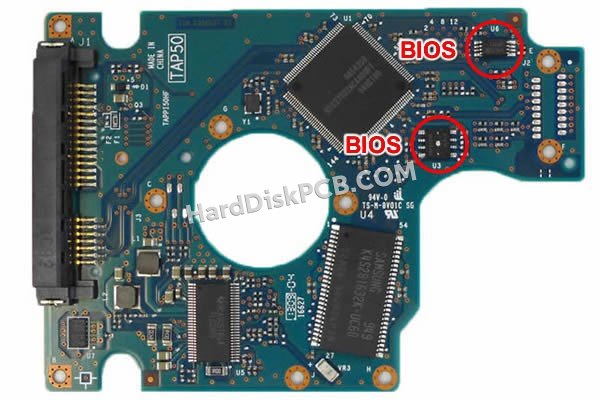 Étapes pour échanger la puce BIOS sur 0A57190 PCB du disque dur Hitachi