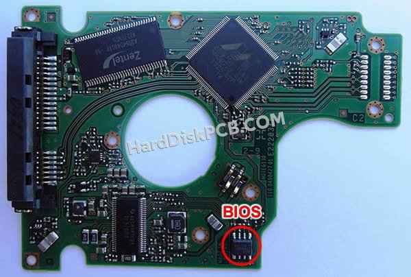 Étapes pour échanger la puce BIOS sur 0J34921 PCB du disque dur Hitachi
