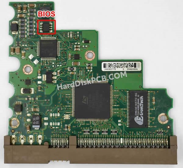 Étapes pour échanger la puce BIOS sur 100291893 PCB du disque dur Seagate