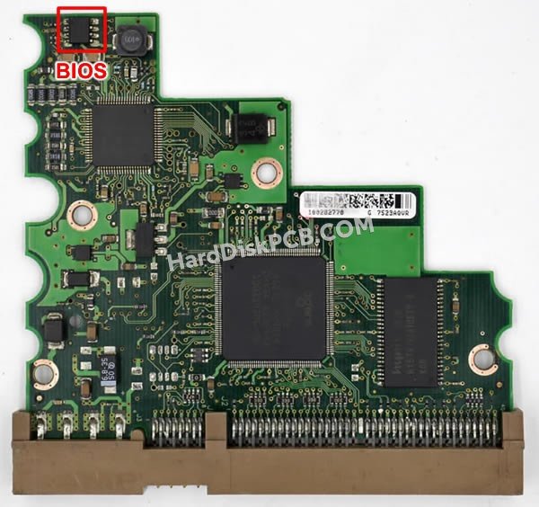 Étapes pour échanger la puce BIOS sur 100306042 PCB du disque dur Seagate