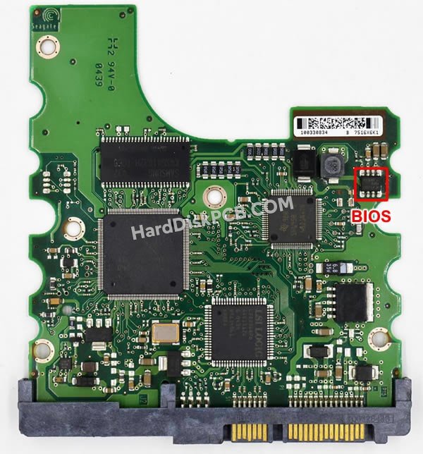 Étapes pour échanger la puce BIOS sur 100306336 PCB du disque dur Seagate