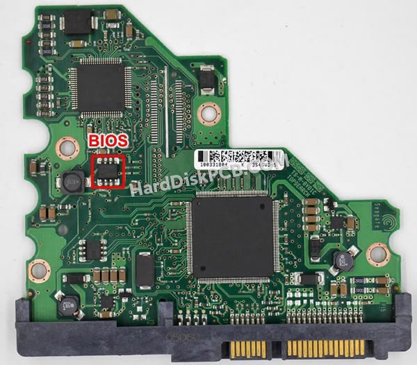 Étapes pour échanger la puce BIOS sur 100331803 PCB du disque dur Seagate