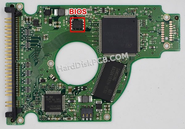 Étapes pour échanger la puce BIOS sur 100342240 PCB du disque dur Seagate