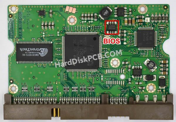 Étapes pour échanger la puce BIOS sur 100431066 PCB du disque dur Seagate
