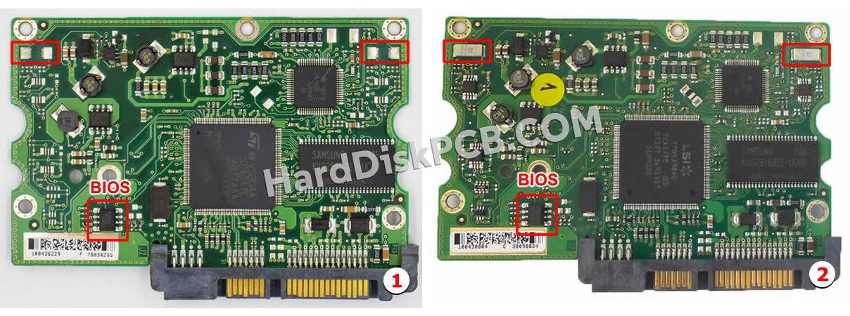 Étapes pour échanger la puce BIOS sur 100435196 PCB du disque dur Seagate