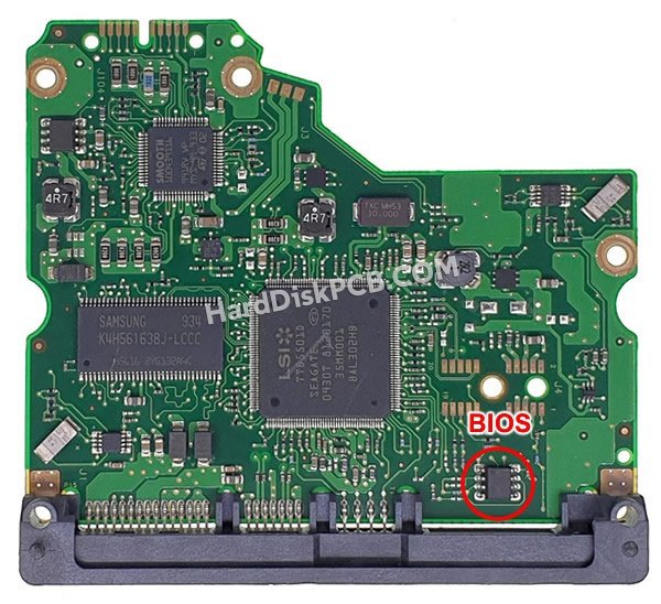 Étapes pour échanger la puce BIOS sur 100466824 PCB du disque dur Seagate