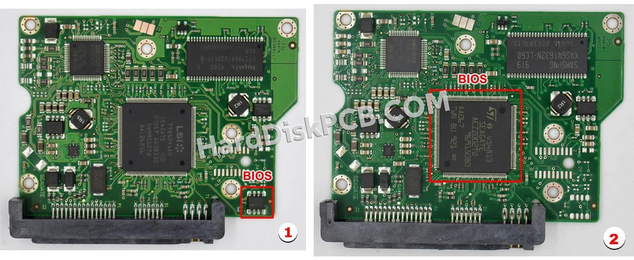 Étapes pour échanger la puce BIOS sur 100468303 PCB du disque dur Seagate