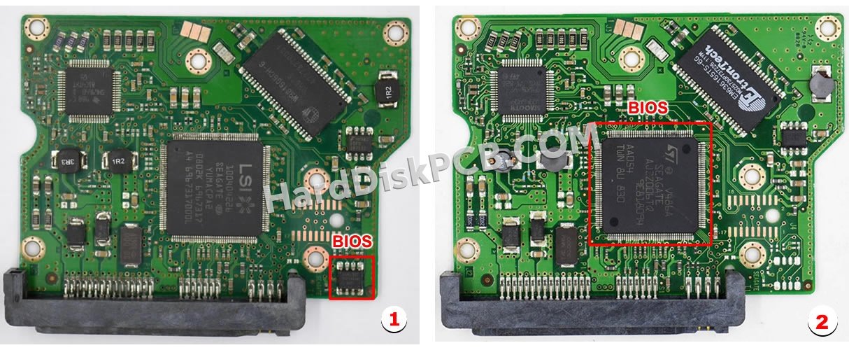 Étapes pour échanger la puce BIOS sur 100473090 PCB du disque dur Seagate