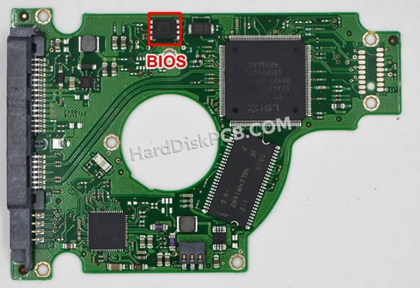Étapes pour échanger la puce BIOS sur 100484444 PCB du disque dur Seagate