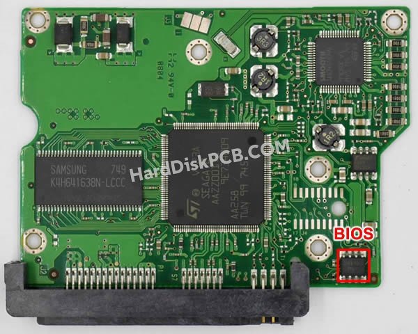 Étapes pour échanger la puce BIOS sur 100496208 PCB du disque dur Seagate