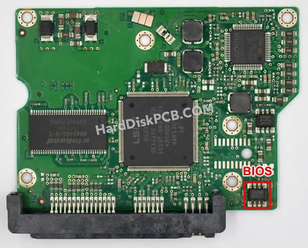 Étapes pour échanger la puce BIOS sur 100504364 PCB du disque dur Seagate