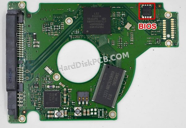 Étapes pour échanger la puce BIOS sur 100507727 PCB du disque dur Seagate