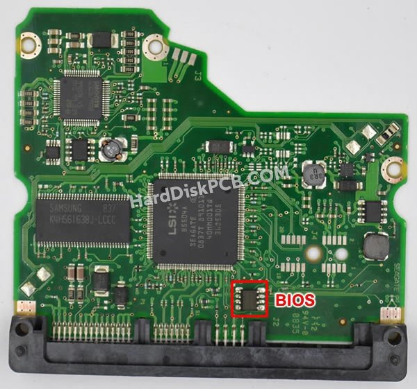 Étapes pour échanger la puce BIOS sur 100512588 PCB du disque dur Seagate