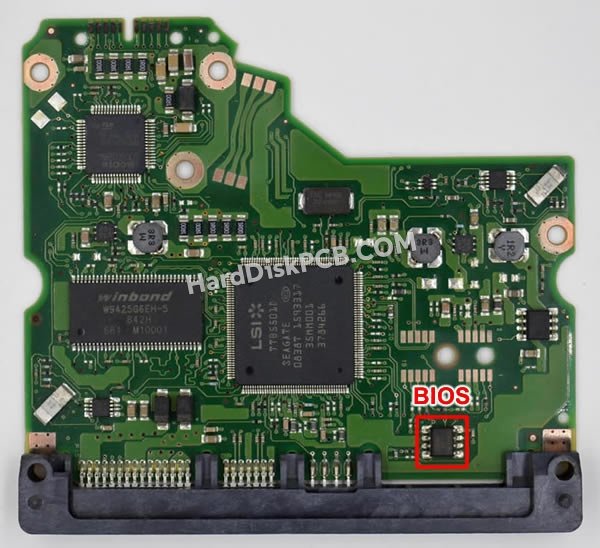 Étapes pour échanger la puce BIOS sur 100513586 PCB du disque dur Seagate