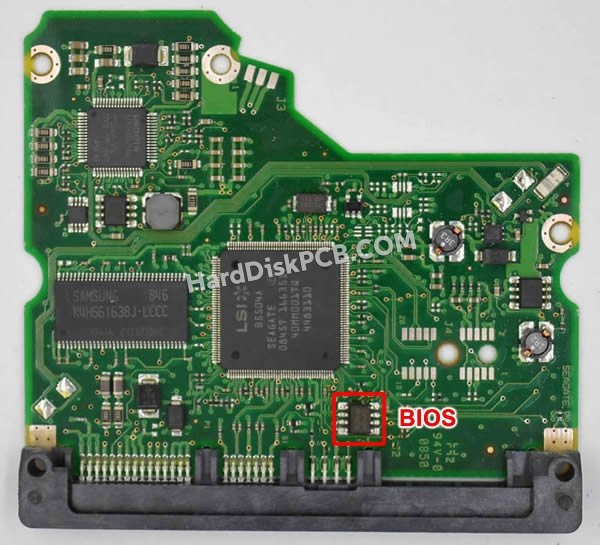 Étapes pour échanger la puce BIOS sur 100530756 PCB du disque dur Seagate