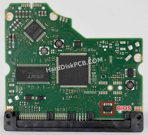 Étapes pour échanger la puce BIOS sur 100535537 PCB du disque dur Seagate
