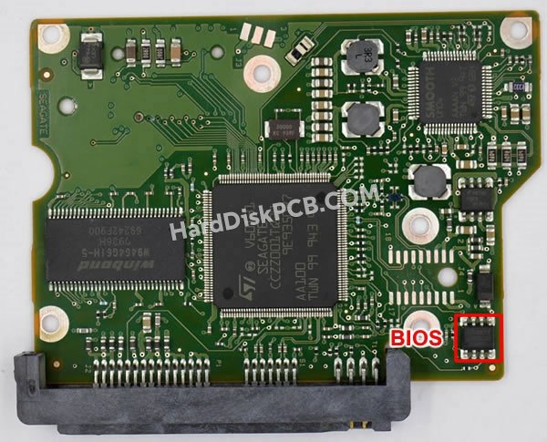 Étapes pour échanger la puce BIOS sur 100535704 PCB du disque dur Seagate