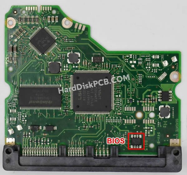 Étapes pour échanger la puce BIOS sur 100536501 PCB du disque dur Seagate