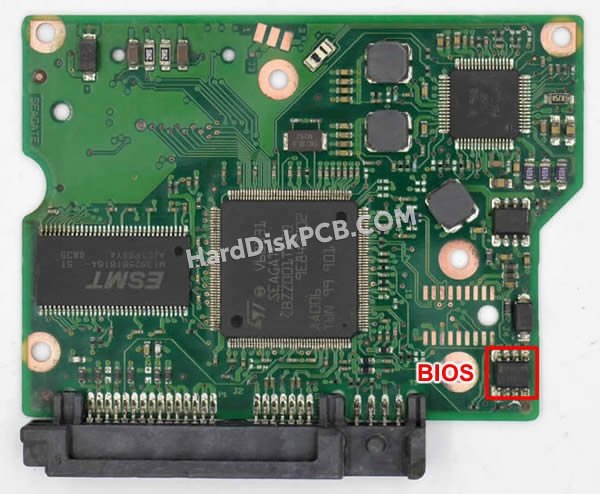 Étapes pour échanger la puce BIOS sur 100546571 PCB du disque dur Seagate