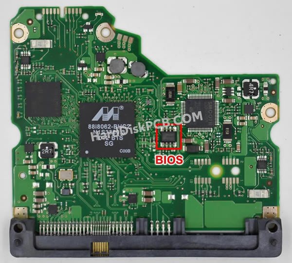 Étapes pour échanger la puce BIOS sur 100549571 PCB du disque dur Seagate