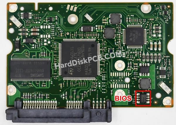 Étapes pour échanger la puce BIOS sur 100557583 PCB du disque dur Seagate