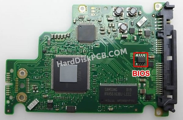 Étapes pour échanger la puce BIOS sur 100560486 PCB du disque dur Seagate