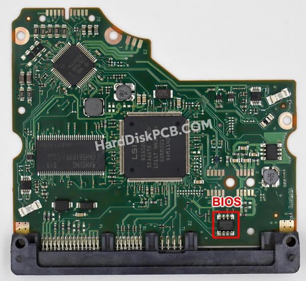 Étapes pour échanger la puce BIOS sur 100574451 PCB du disque dur Seagate
