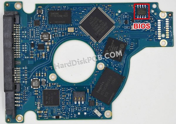 Étapes pour échanger la puce BIOS sur 100657576 PCB du disque dur Seagate