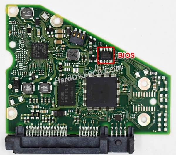 Étapes pour échanger la puce BIOS sur 100690899 PCB du disque dur Seagate