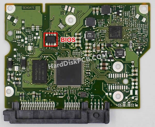 Étapes pour échanger la puce BIOS sur 100717520 PCB du disque dur Seagate