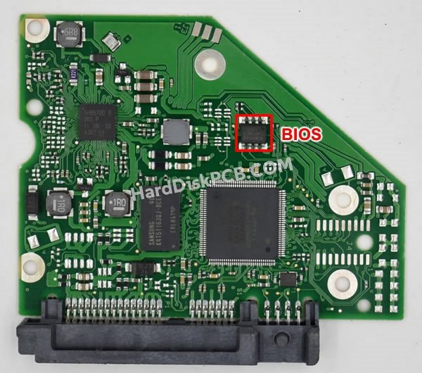 Étapes pour échanger la puce BIOS sur 100724095 PCB du disque dur Seagate