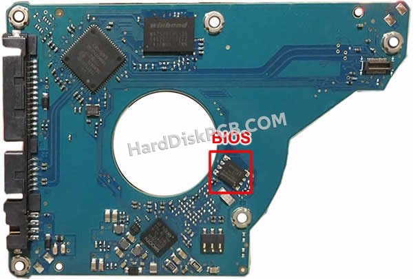 Étapes pour échanger la puce BIOS sur 100740643 PCB du disque dur Seagate