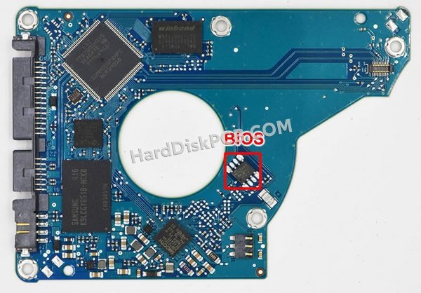 Étapes pour échanger la puce BIOS sur 100741095 PCB du disque dur Seagate