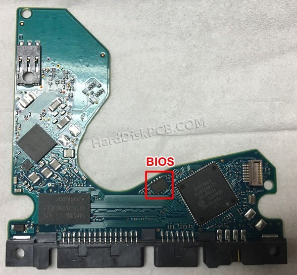 Étapes pour échanger la puce BIOS sur 100756566 PCB du disque dur Seagate