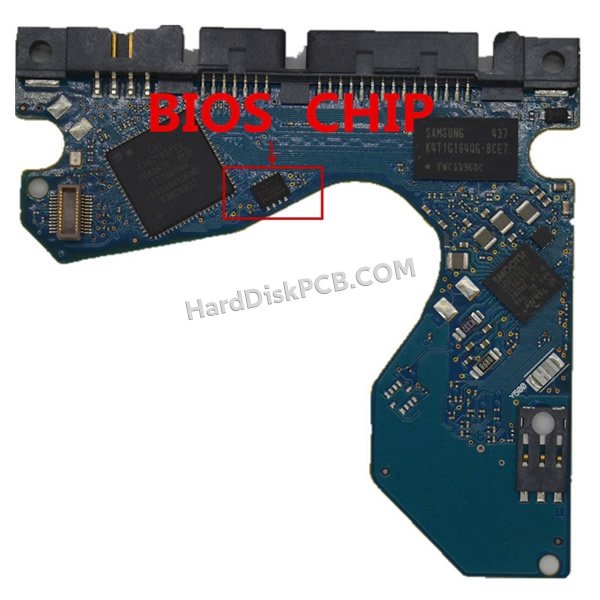 Étapes pour échanger la puce BIOS sur 100760000 PCB du disque dur Seagate