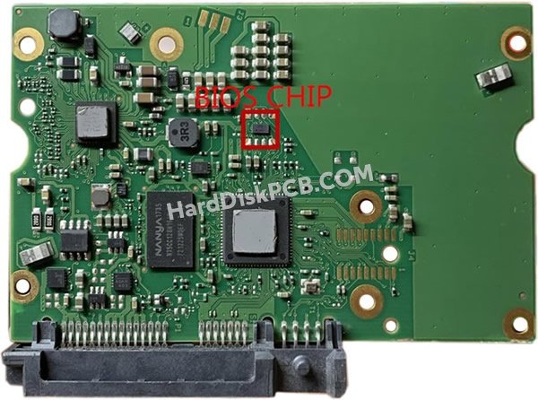 Étapes pour échanger la puce BIOS sur 100760706 PCB du disque dur Seagate