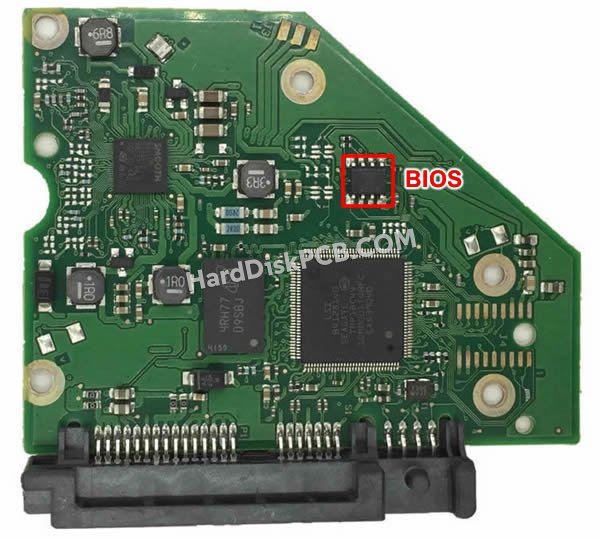 Étapes pour échanger la puce BIOS sur 100762568 PCB du disque dur Seagate