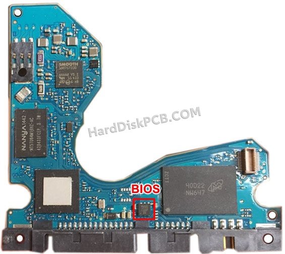 Étapes pour échanger la puce BIOS sur 100765655 PCB du disque dur Seagate
