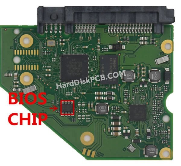 Étapes pour échanger la puce BIOS sur 100788341 PCB du disque dur Seagate