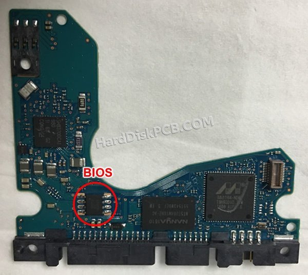 Étapes pour échanger la puce BIOS sur 100797626 PCB du disque dur Seagate