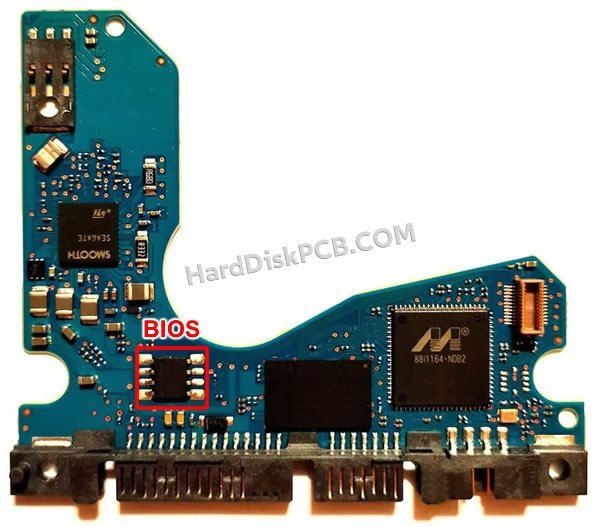 Étapes pour échanger la puce BIOS sur 100799274 PCB du disque dur Seagate