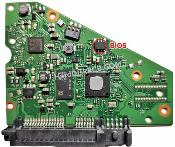 Étapes pour échanger la puce BIOS sur 100802503 PCB du disque dur Seagate