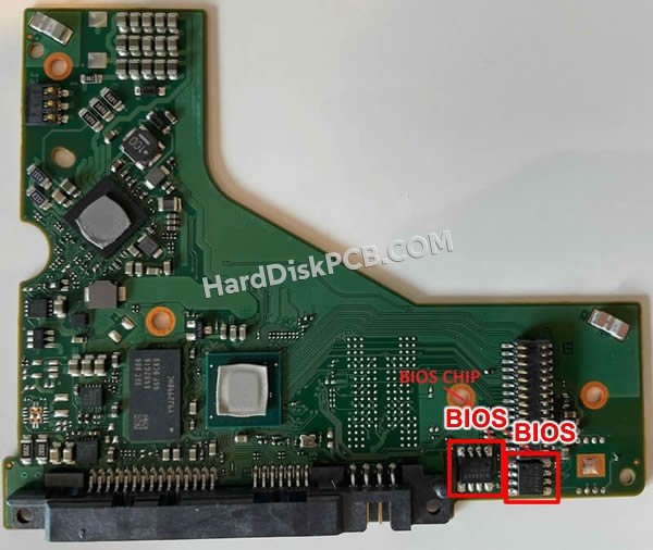 Étapes pour échanger la puce BIOS sur 100803545 PCB du disque dur Seagate